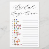 Minimalistische Typografie Brautparty Emoji Game (Vorderseite)