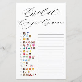 Minimalistische Typografie Brautparty Emoji Game