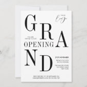 Minimalistische Typografie Business Grand Opening  Einladung (Vorderseite)