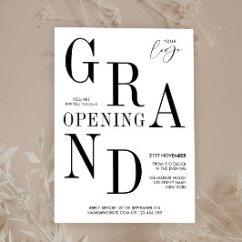 Minimalistische Typografie Business Grand Opening  Einladung