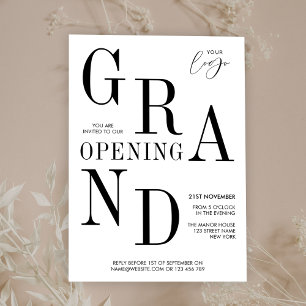 Minimalistische Typografie Business Grand Opening  Einladung
