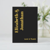 Minimalistische Typografie Dankeskarte (Stehend Vorderseite)