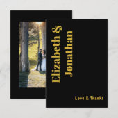 Minimalistische Typografie Dankeskarte (Vorne/Hinten)