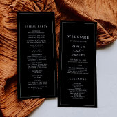 Minimalistische Typografie | Dark Black Wedding Pr Programm