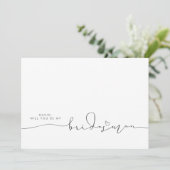 Minimalistische Typografie Editable Colors Bridesm (Stehend Vorderseite)