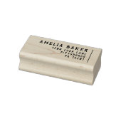 Minimalistische Typografie Einfache moderne Rückse Gummistempel (Stempel)