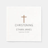 Minimalistische Typografie Einfaches Christieren Serviette (Vorderseite)