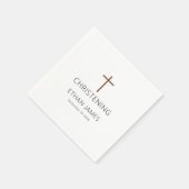 Minimalistische Typografie Einfaches Christieren Serviette (Ecke)