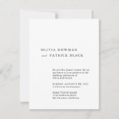 Minimalistische Typografie Einladung (Vorderseite)