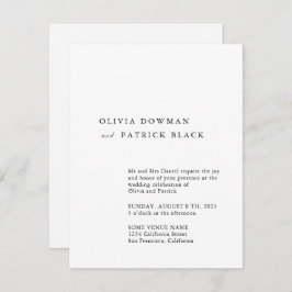 Minimalistische Typografie Einladung