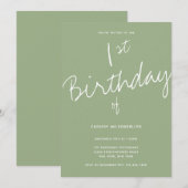 Minimalistische Typografie Einladung (Vorne/Hinten)