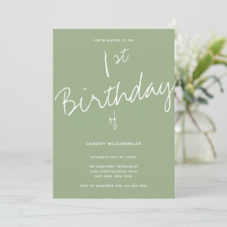 Minimalistische Typografie Einladung