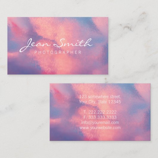 Minimalistische Typografie Elegant Beruflich Visitenkarte (Vorne/Hinten)