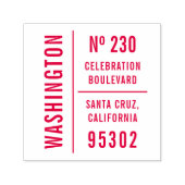 Minimalistische Typografie Familienname und Rückse Permastempel (Design)