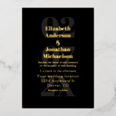 Minimalistische Typografie Folieneinladung (Vorderseite)