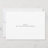 Minimalistische Typografie Foto Bridesmaid Vorschl Mitteilungskarte (Vorderseite)