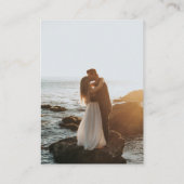 Minimalistische Typografie Foto QR Code Hochzeit R Begleitkarte (Rückseite)