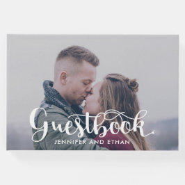 Minimalistische Typografie Foto Wedding Guestbook Gästebuch