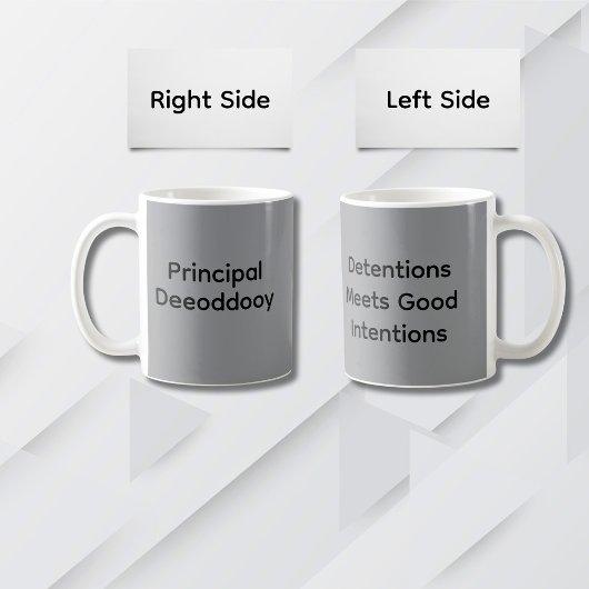 Minimalistische Typografie Funny Principal Sprichw Kaffeetasse