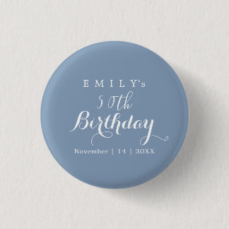Minimalistische Typografie Geburtstagsfeier Design Button