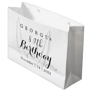 Minimalistische Typografie Geburtstagsfeier Design Große Geschenktüte