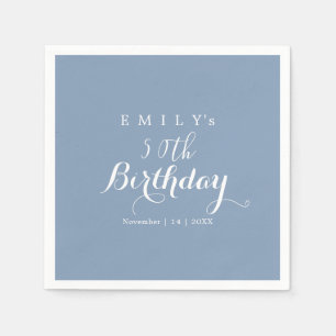Minimalistische Typografie Geburtstagsfeier Design Serviette
