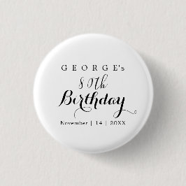 Minimalistische Typografie Geburtstagsgestaltung Button
