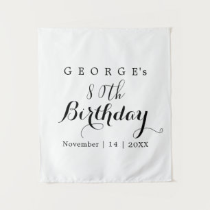Minimalistische Typografie Geburtstagsgestaltung Wandteppich