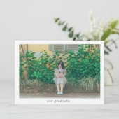 Minimalistische Typografie Graduate 2 Foto Abschlu Ankündigung (Stehend Vorderseite)