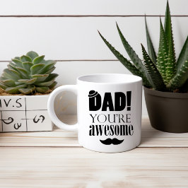 Minimalistische Typografie-Grafik zum Vatertag! Jumbo-Tasse