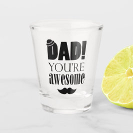 Minimalistische Typografie-Grafik zum Vatertag! Schnapsglas