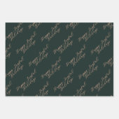 Minimalistische Typografie Happy Holidays Moderne Geschenkpapier Set (Vorderseite)