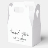 Minimalistische Typografie Hochzeit Danke Geschenkschachtel (Geöffnet)