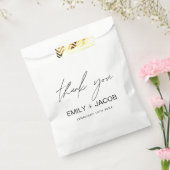 Minimalistische Typografie Hochzeit Danke Geschenktütchen (Versiegelt)
