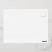 Minimalistische Typografie-Hochzeit rettet das Dat Folie Einladungspostkarte (Rückseite)