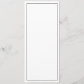 Minimalistische Typografie-Hochzeitmenü Menükarte (Rückseite)