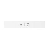 Minimalistische Typografie Hochzeitsschick Schwarz Einladungsbanderole (Flach)