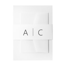 Minimalistische Typografie Hochzeitsschick Schwarz Einladungsbanderole