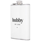 Minimalistische Typografie Husband Hubby Wedding D Flachmann (Links)