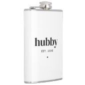 Minimalistische Typografie Husband Hubby Wedding D Flachmann (Rechts)