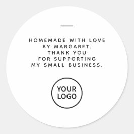 Minimalistische Typografie Ihr eigenes Logo Vielen Runder Aufkleber