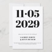 Minimalistische Typografie Kraft Save the Date Einladung (Vorderseite)