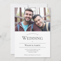 Minimalistische Typografie LGBT Foto Hochzeit