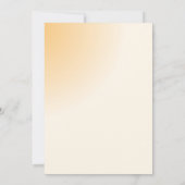 Minimalistische Typografie Lichtorange Hochzeit Einladung (Rückseite)