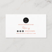 Minimalistische Typografie-Loyalitätsdesign Treuekarte (Rückseite)