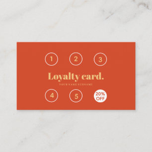 Minimalistische Typografie-Loyalitätsdesign Treuekarte