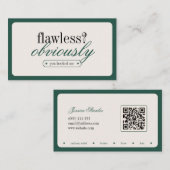 Minimalistische Typografie Makeup Stylist Business Visitenkarte (Vorne/Hinten)