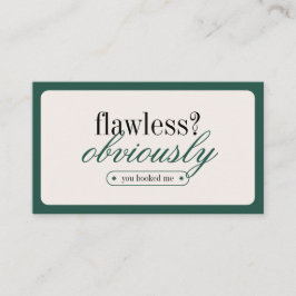 Minimalistische Typografie Makeup Stylist Business Visitenkarte