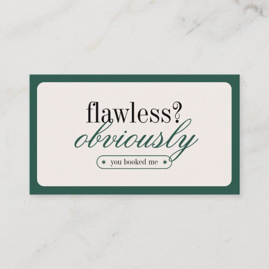 Minimalistische Typografie Makeup Stylist Business Visitenkarte (Vorderseite)