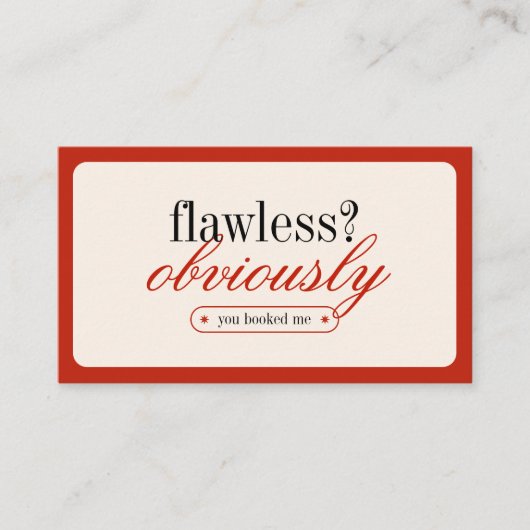 Minimalistische Typografie Makeup Stylist Business Visitenkarte (Vorderseite)